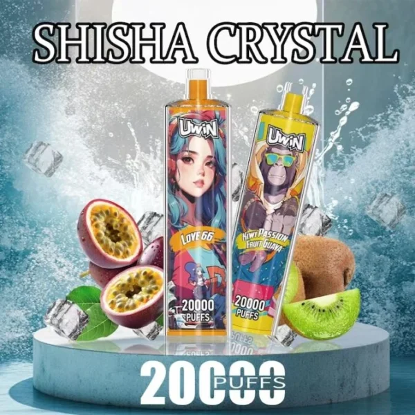 Uwin SHISHA HOOKAH Crystal 20000 Puffs Rechargeable Vape Cheap Price - Image 3