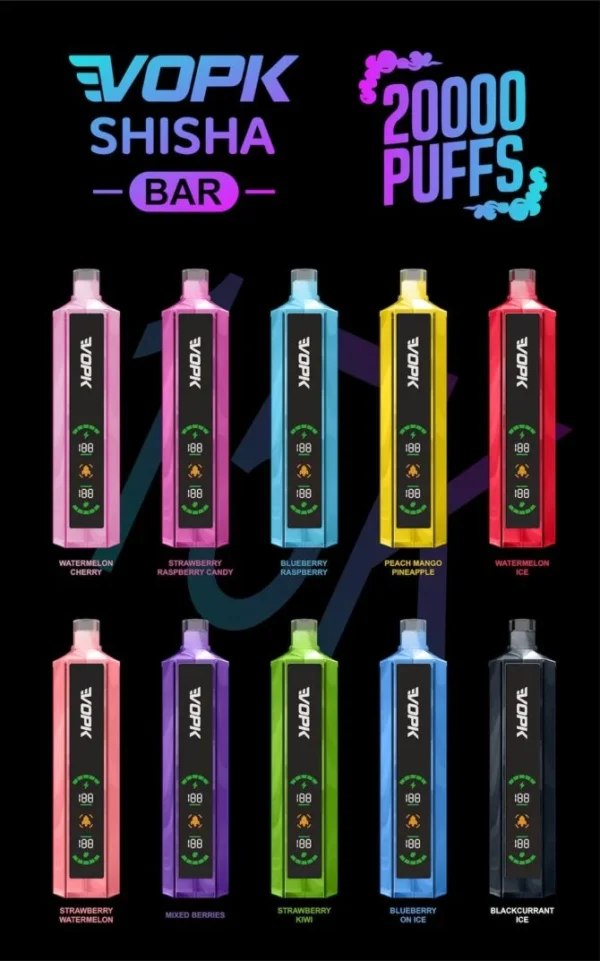 Vopk 20k shisha bar Puffs Screen Display disposable vaper how to vape puff 20000 - Image 5