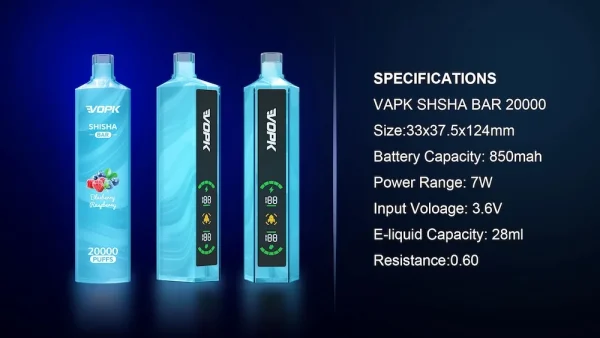 Vopk 20k shisha bar Puffs Screen Display disposable vaper how to vape puff 20000 - Image 9