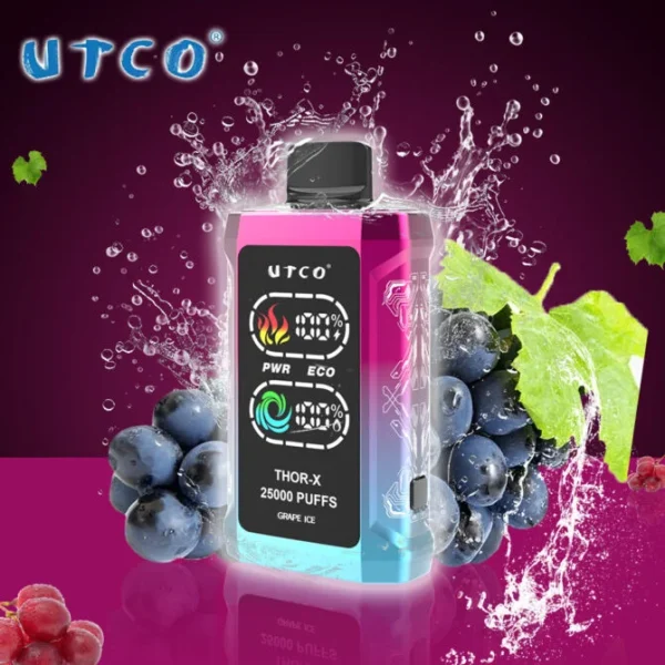 UTCO Thor-X 25000 Puffs EU ship Smart Screen Disposable Vape E Cigarettes Refillable Pod Puff 25k - Image 9