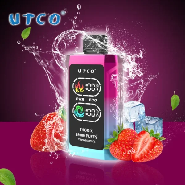 UTCO Thor-X 25000 Puffs EU ship Smart Screen Disposable Vape E Cigarettes Refillable Pod Puff 25k - Image 3