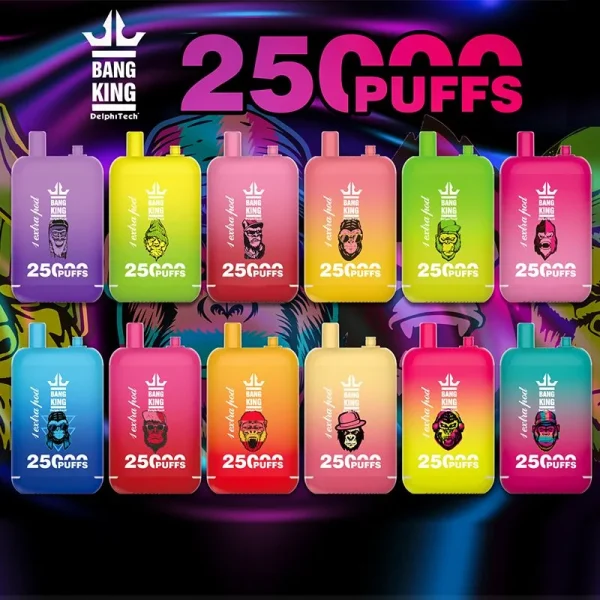Original Bang king 25000 puff vapes disposable puff E-Zigaretten 46ml dual pod 0.8 Ohm Mesh Coil 0 % 2 % 3 % 5 % 650 mAh Bettery Puffs 25k - Image 3