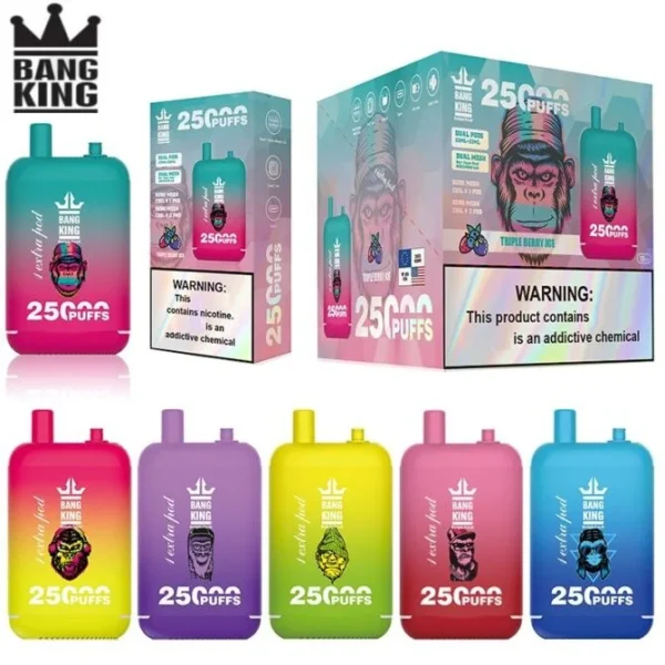 Original Bang king 25000 puff vapes disposable puff E-Zigaretten 46ml dual pod 0.8 Ohm Mesh Coil 0 % 2 % 3 % 5 % 650 mAh Bettery Puffs 25k - Image 7