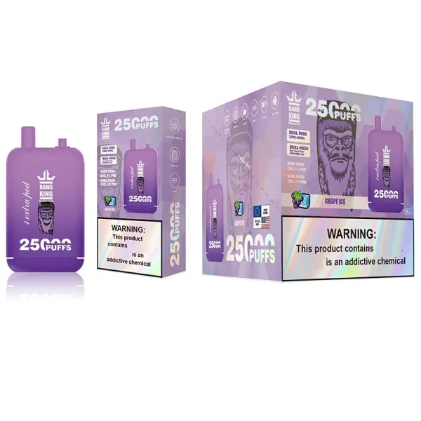 Original Bang king 25000 puff vapes disposable puff E-Zigaretten 46ml dual pod 0.8 Ohm Mesh Coil 0 % 2 % 3 % 5 % 650 mAh Bettery Puffs 25k - Image 2