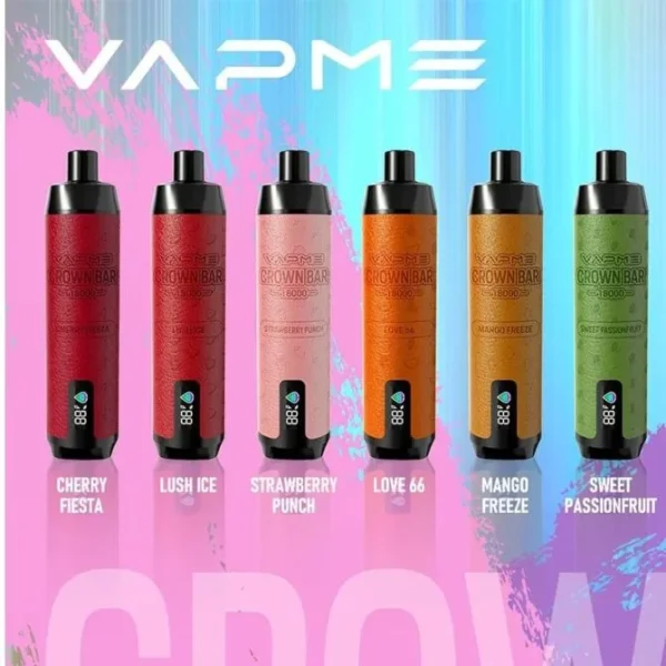 VAPME Crown Bar Puff 18000 Pro Max Leather Disposable Vape Puff 18k Vaper - Image 6